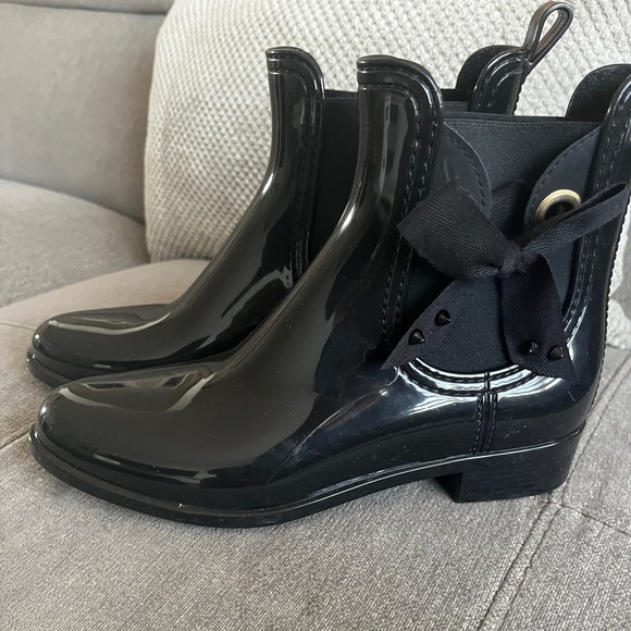LEMON JELLY RAIN BOOTIES - HAILEY SIZE 8 black - Picture 1 of 7